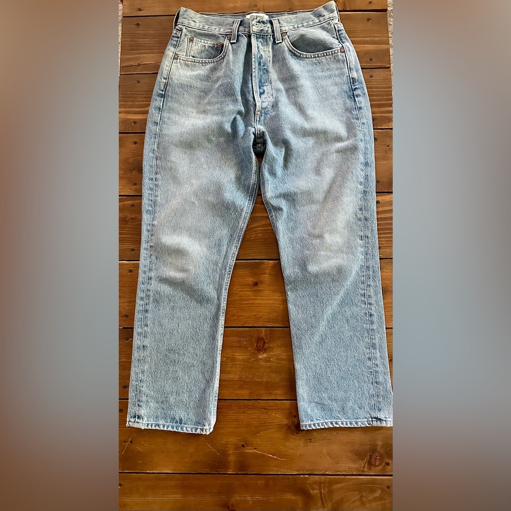 AGOLDE Riley High Rise Straight Crop Jeans 28